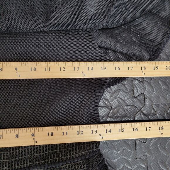 Maje "Rosalie" Cold Shoulder Dress Black Mini Dress Size 2 Mesh Overlay A-Line - Picture 12 of 15